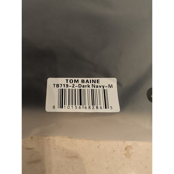 Tom Baine Men Sz Medium Dark Navy Performance Collection Crew Neck Pullover New - Picture 7 of 7